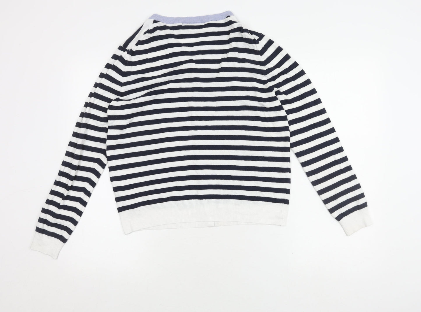Marks and Spencer Women's Multicoloured Striped Cardigan Size 16