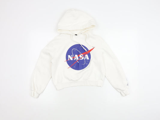 H&M Women's White NASA Graphic Hoodie - XS