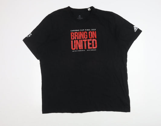 Adidas Black 2XL Men's Sport Tee - Bring On United