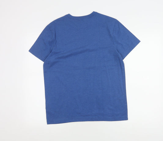 Tommy Hilfiger Men's Blue Graphic T-Shirt, Size S, Patriotic Style