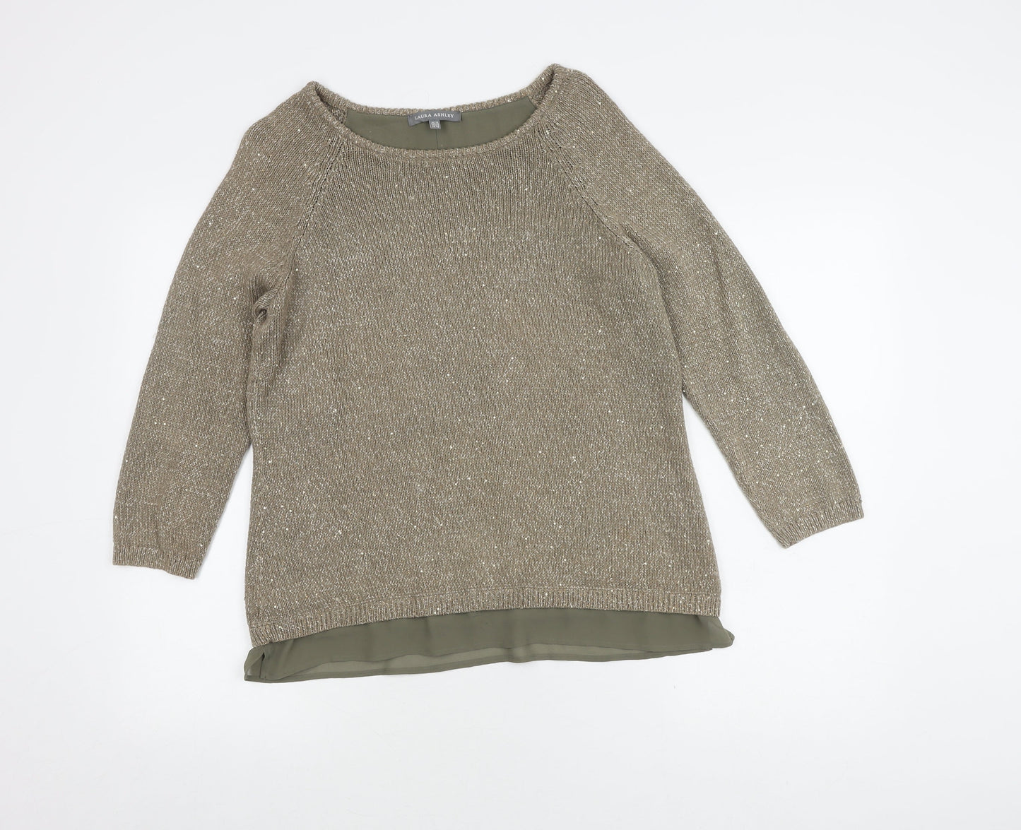 Laura Ashley Women's Beige Pullover Jumper Size 12