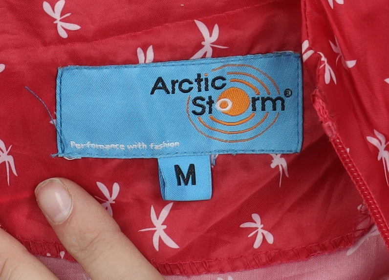 Arctic Storm Women's Red Rain Coat Jacket M