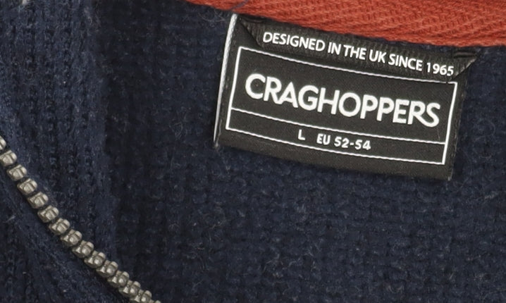 Craghoppers Men's Blue Full Zip Jumper L