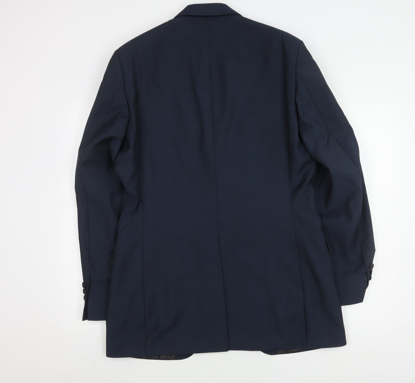 Austin Reed Men's Blue Wool Blazer 40L Notch Lapel