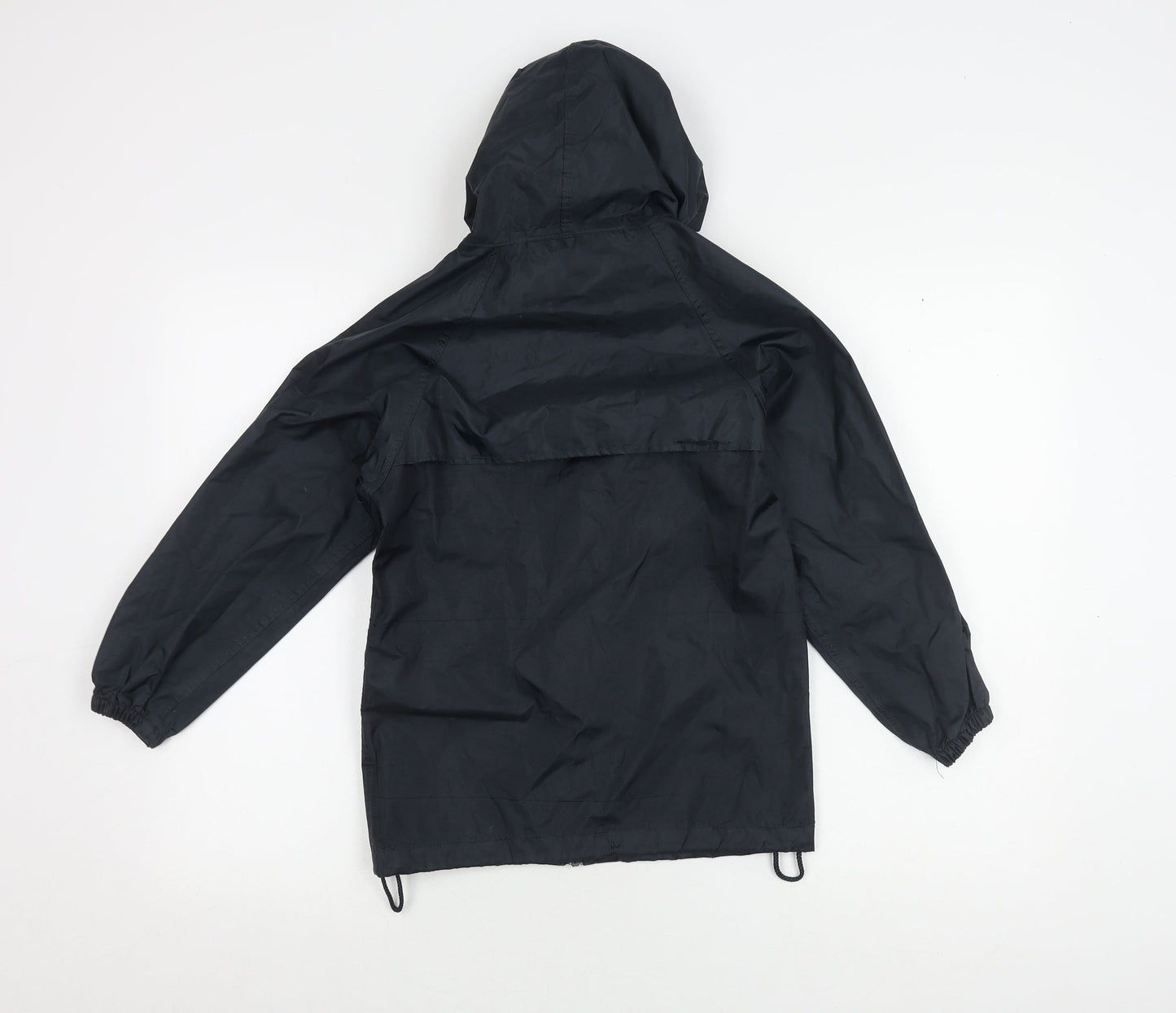 Regatta Boys Black Rain Coat 9-10 Years Hooded Waterproof