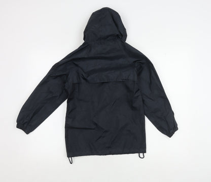 Regatta Boys Black Rain Coat 9-10 Years Hooded Waterproof