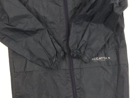 Regatta Boys Black Rain Coat 9-10 Years Hooded Waterproof