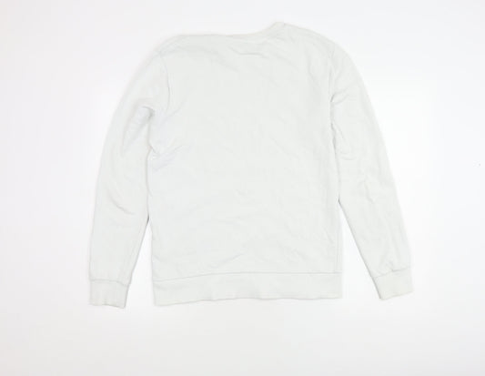 Mens UK Size M JACK & JONES White Pullover Sweatshirt