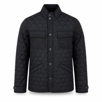 Mens UK Size S Firetrap Black Quilted Coat