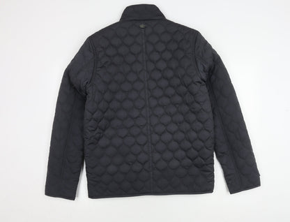 Mens UK Size S Firetrap Black Quilted Coat