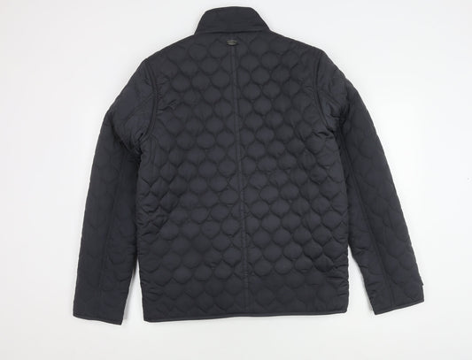 Mens UK Size S Firetrap Black Quilted Coat