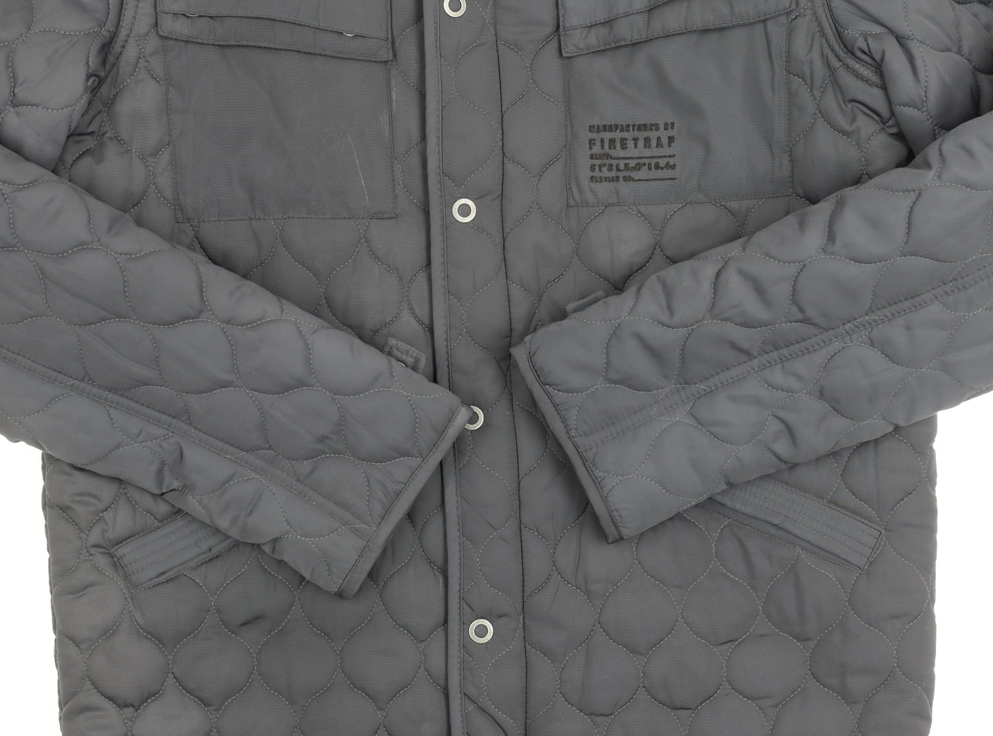 Mens UK Size S Firetrap Black Quilted Coat