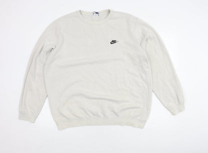 Mens UK Size XL Nike Beige Pullover Sweatshirt