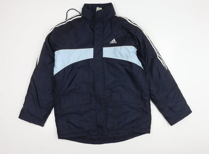 Adidas Men's Blue Windbreaker Jacket Medium