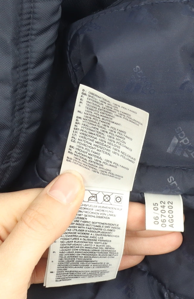 Adidas Men's Blue Windbreaker Jacket Medium