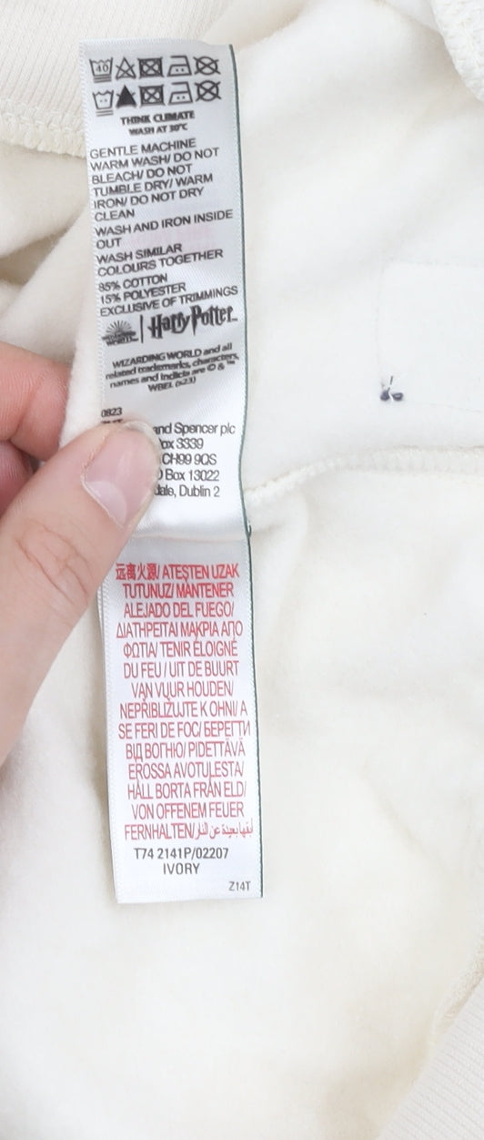 Marks and Spencer Girls Ivory Harry Potter Sweatshirt - 14 Years