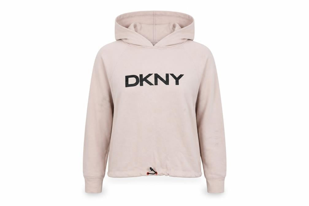 Womens UK Size S DKNY Pink Pullover Hoodie
