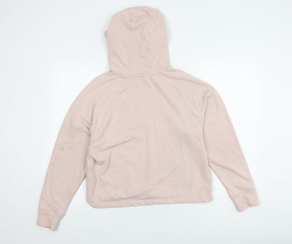 DKNY Women's Pink Logo Pullover Hoodie, Size S