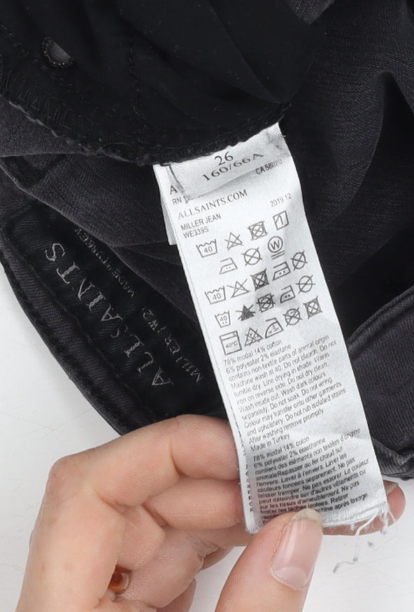 AllSaints Women's Black Skinny Jeans Size 8