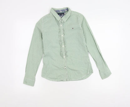 Tommy Hilfiger Green Check Button-Up Shirt - Girls Size 12