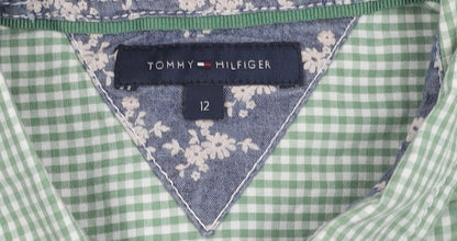 Tommy Hilfiger Green Check Button-Up Shirt - Girls Size 12
