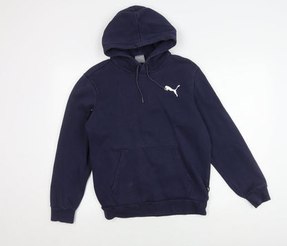 Mens UK Size S PUMA Blue Pullover Hoodie