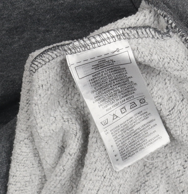 Mens UK Size S adidas Grey Pullover Hoodie