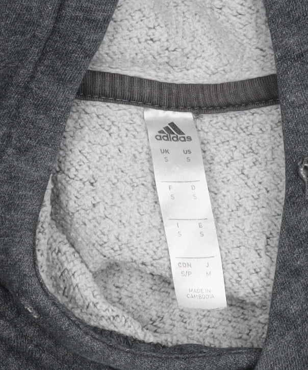 Mens UK Size S adidas Grey Pullover Hoodie