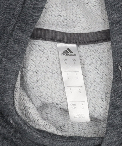 Mens UK Size S adidas Grey Pullover Hoodie