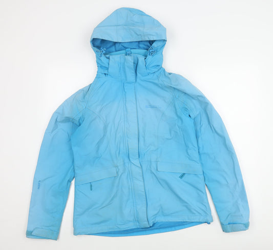 Mountain Warehouse Women's Blue Waterproof Rain Jacket Size 12