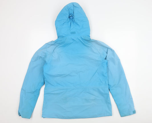 Mountain Warehouse Women's Blue Waterproof Rain Jacket Size 12