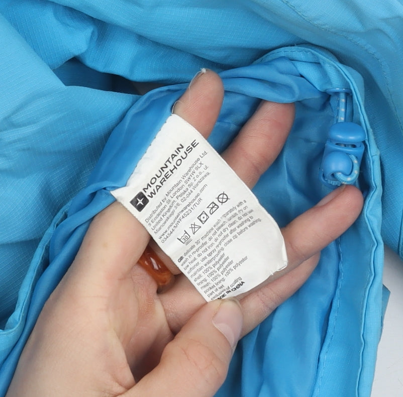Womens UK Size 12 Mountain Warehouse Blue Rain Coat