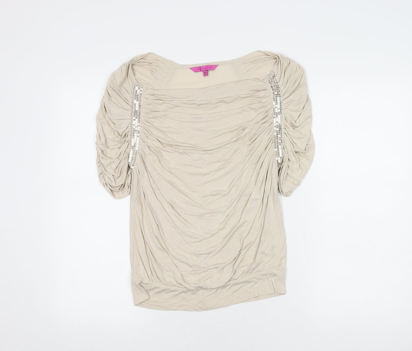 Womens UK Size 10 Jasper Conran Beige  Blouse