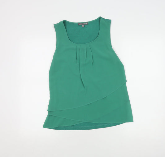 Laura Ashley Women's Green Camisole Tank Top Size 10