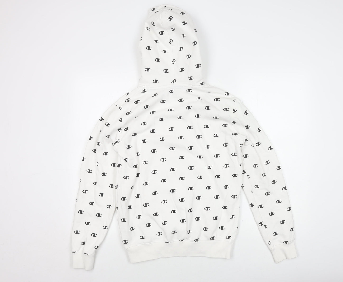 Mens UK Size S Champion White Pullover Hoodie