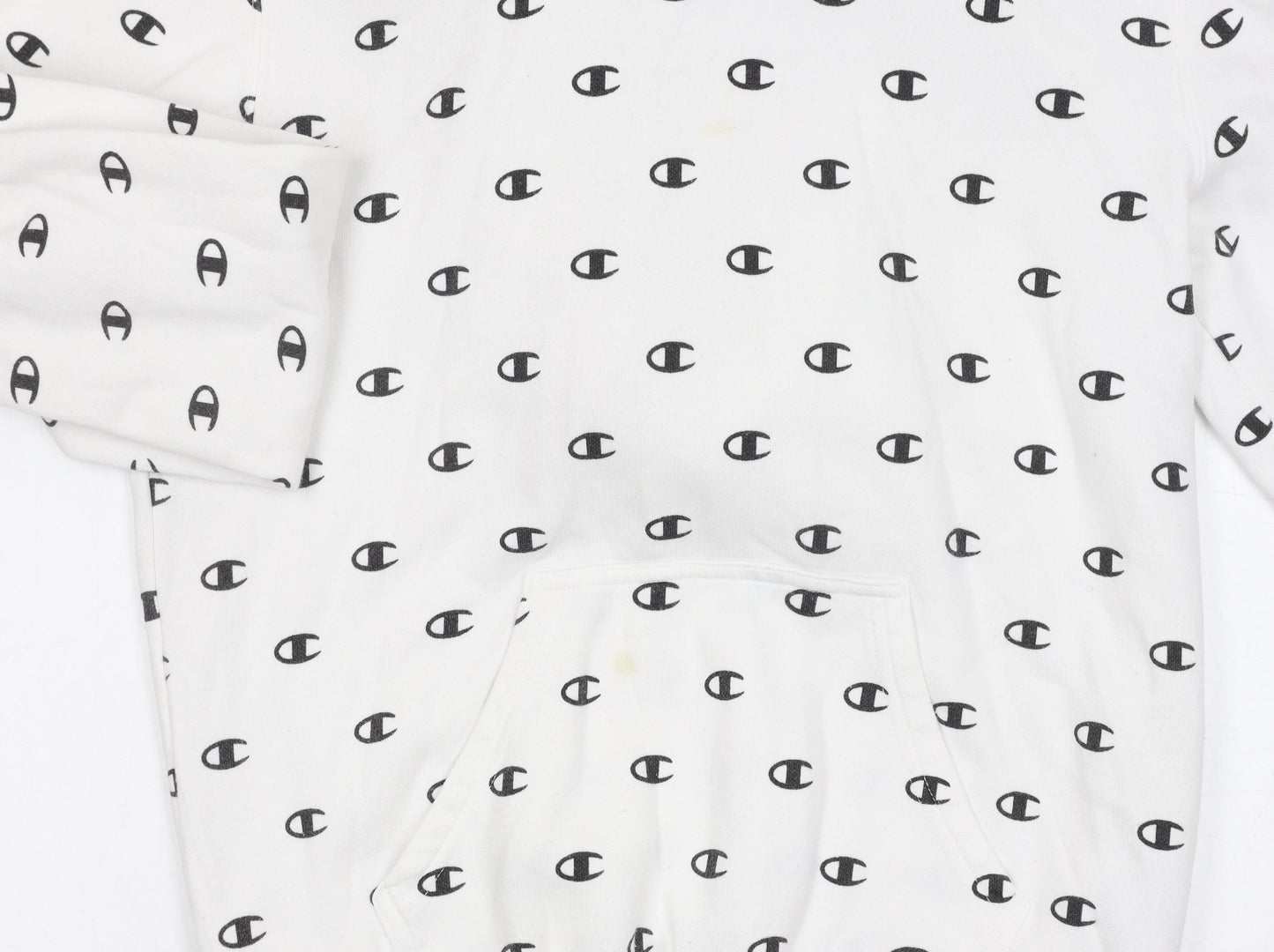 Mens UK Size S Champion White Pullover Hoodie