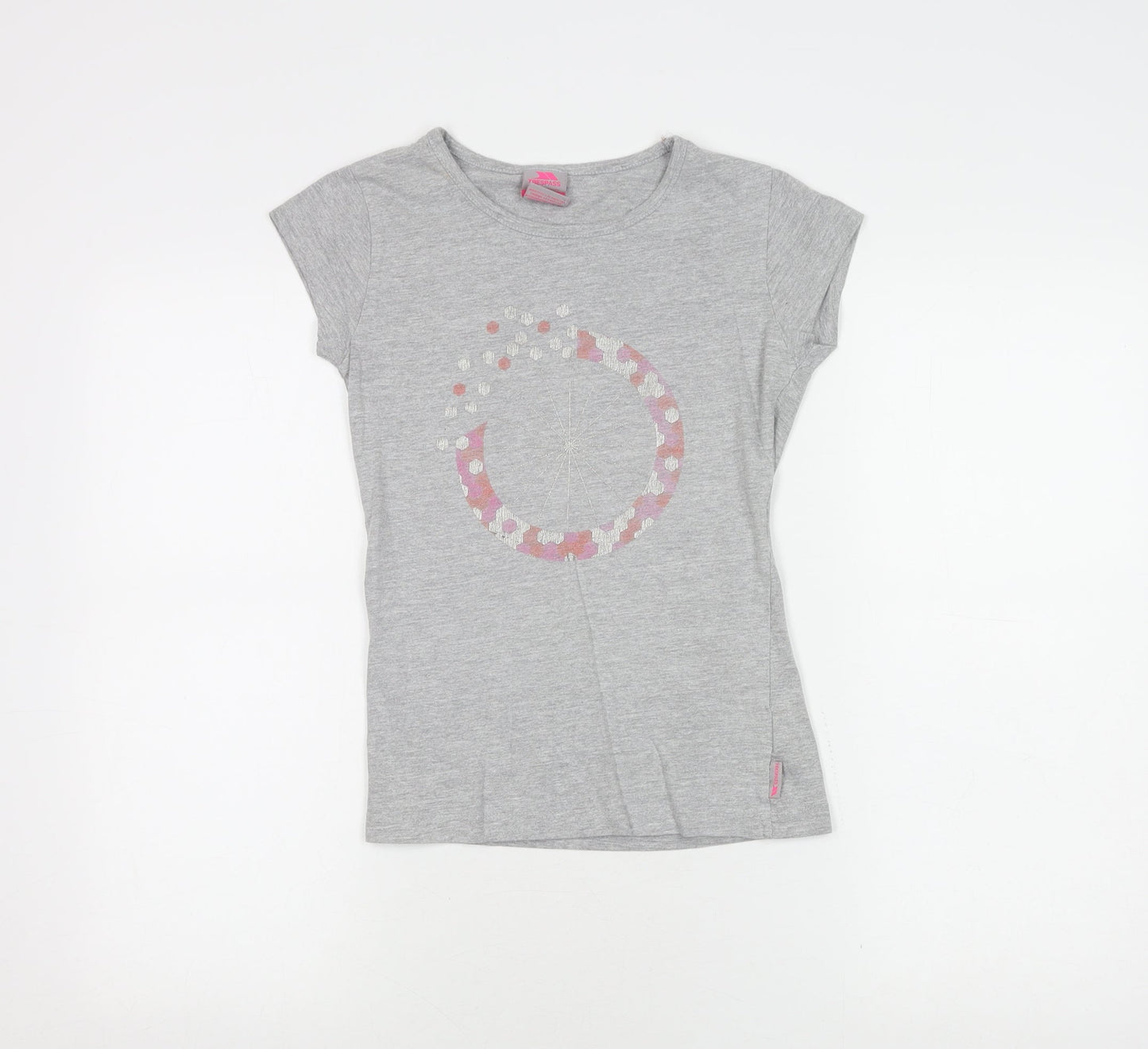 Trespass Girls Grey T-Shirt, Short Sleeve, 9-10 Years