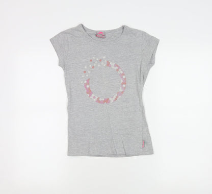 Trespass Girls Grey T-Shirt, Short Sleeve, 9-10 Years