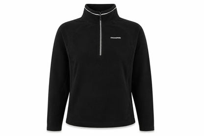 Front view of Craghoppers unisex black pullover fleece sweatshirt, size 20