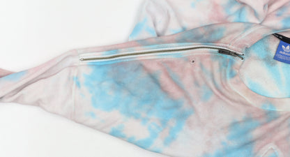 Adidas Women’s Blue Pink Tie-Dye Crew Neck Sweatshirt L