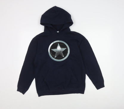 Marvel Boys Black Pullover Hoodie 12-13 Years Hooded Graphic
