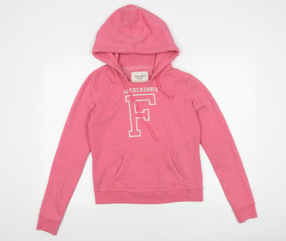 Abercrombie & Fitch Women's Pink Hoodie M - Excellent Condition