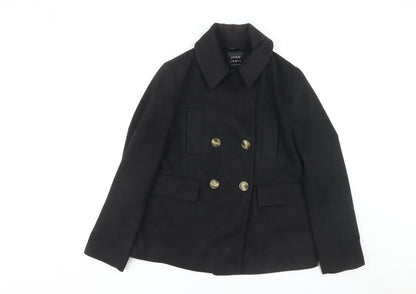 John Lewis Women's Black Pea Coat Size 8