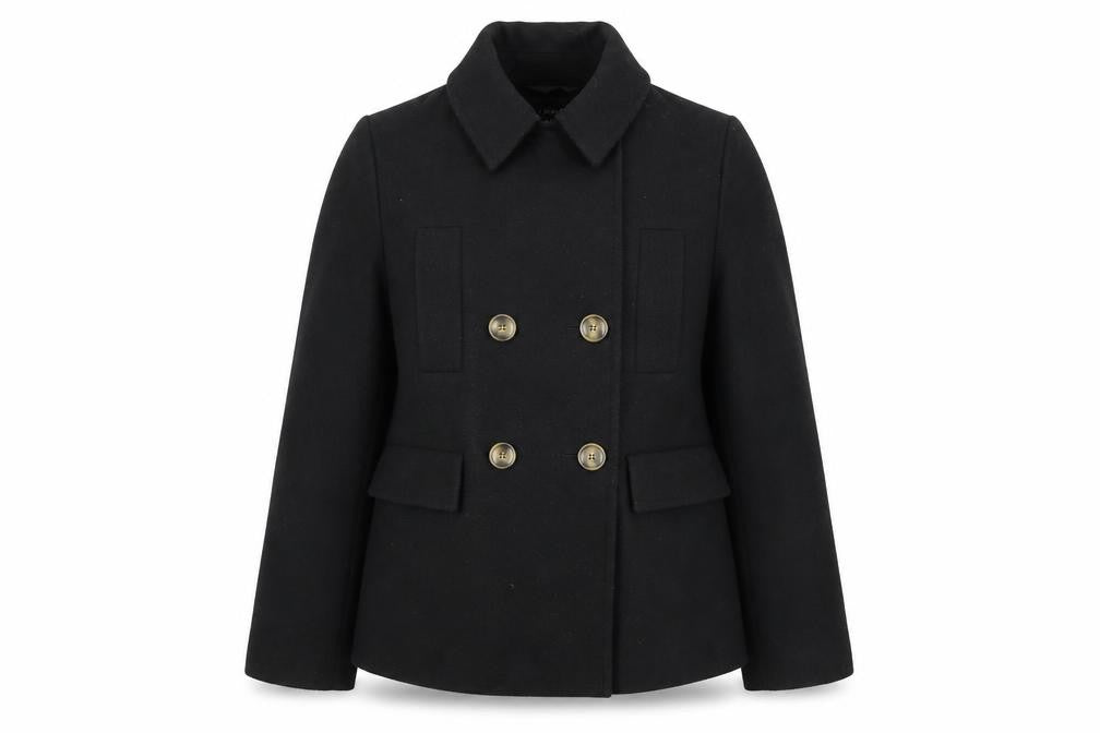 Womens UK Size 8 John Lewis Black Pea Coat