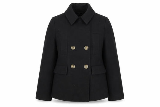 Womens UK Size 8 John Lewis Black Pea Coat