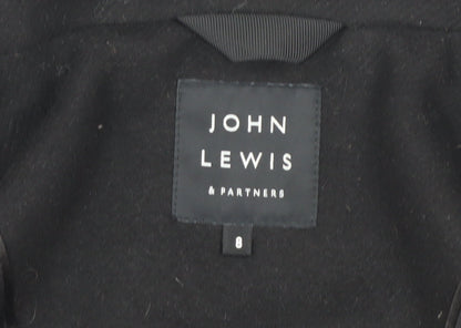 John Lewis Women's Black Pea Coat Size 8
