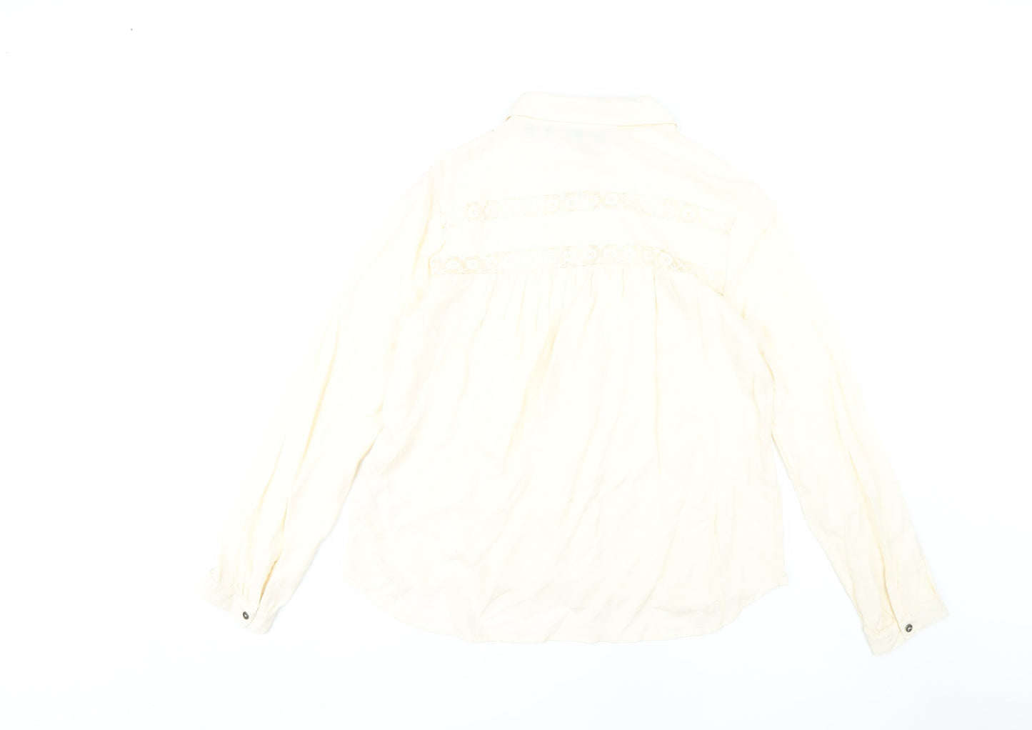 Womens UK Size 10 Superdry Ivory  Button-Up