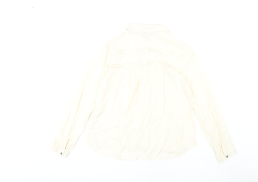 Womens UK Size 10 Superdry Ivory  Button-Up