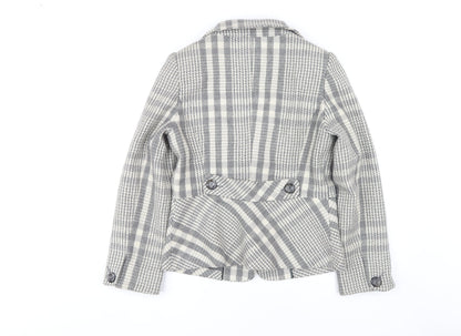 Simon Jeffery Women's Grey Check Blazer Size 10