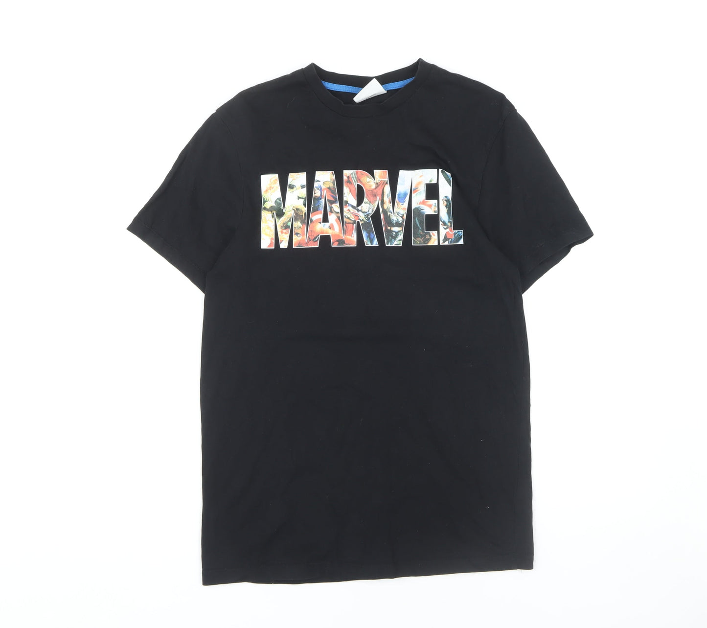 Marvel Men’s Black Comic T-Shirt, S, Short Sleeve Cotton